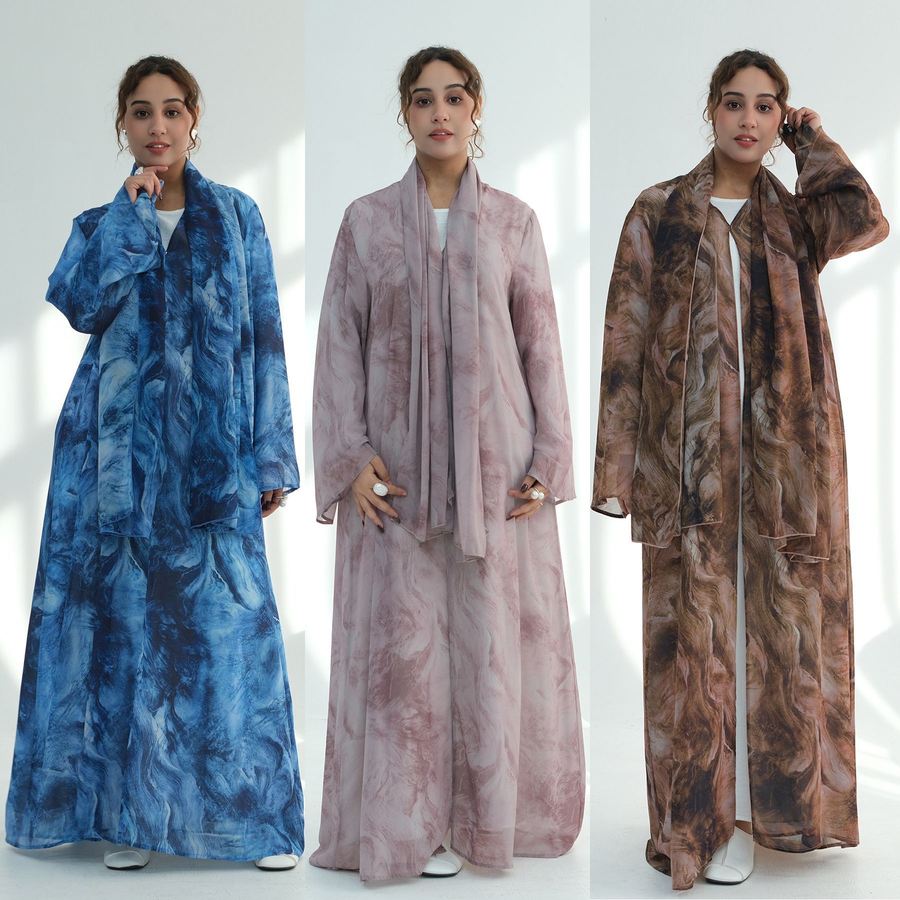 Wholesale Chiffon Open Abaya O - đánh giá và giá Embroidery Online