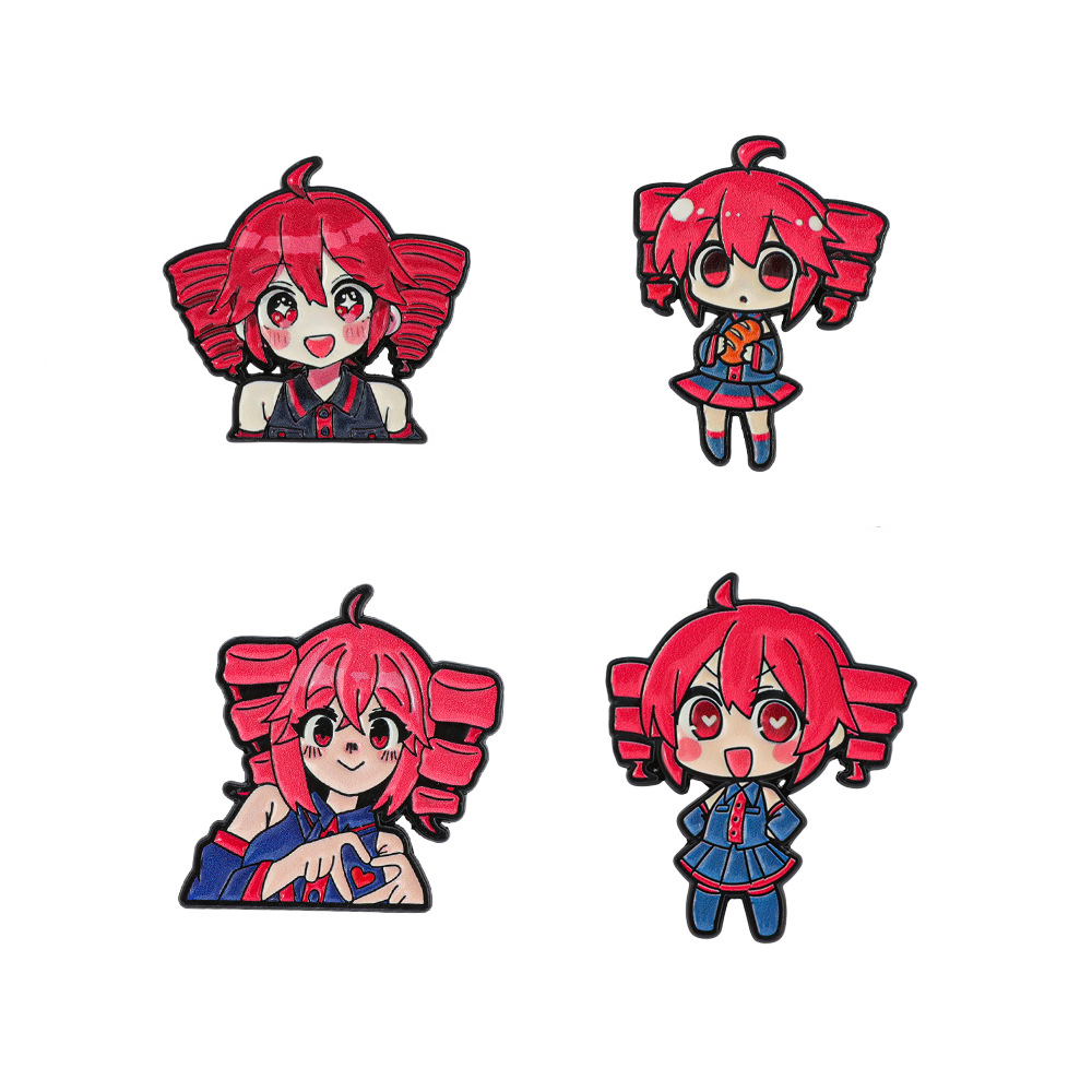 4pcs Anime Cute Cartoon Brooch - đánh giá và giá Embroidery Outfit