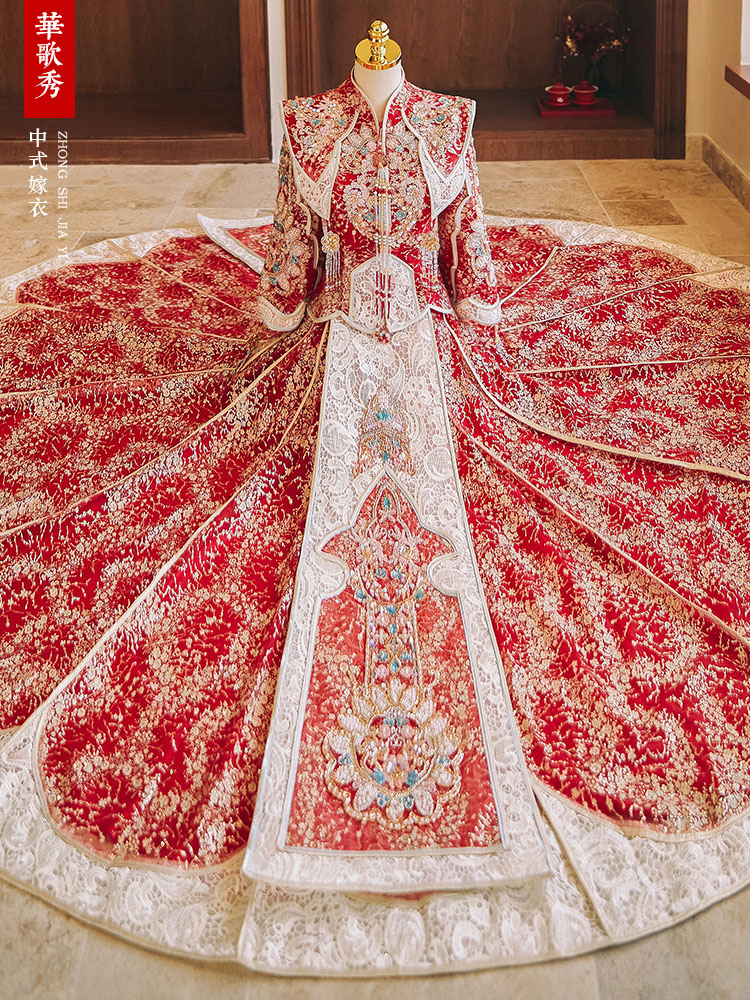 Ming-style Xiuhe Wedding Dress - đánh giá và giá Embroidery Outfit