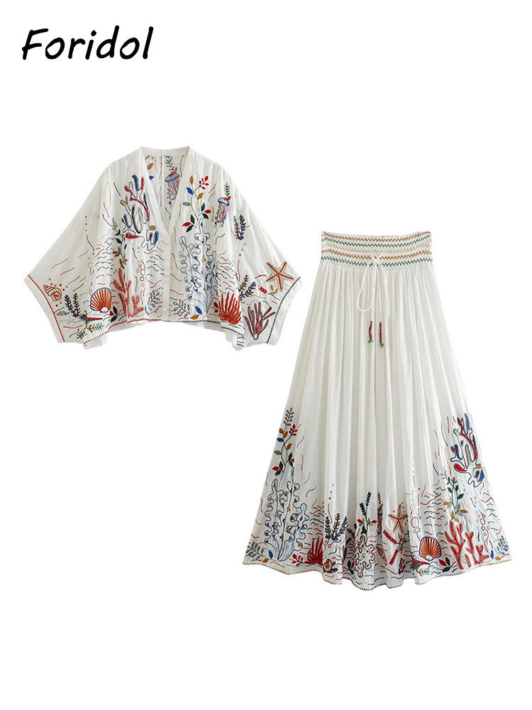 Foridol Marine Organism Embroi - đánh giá và giá Embroidery Skirt