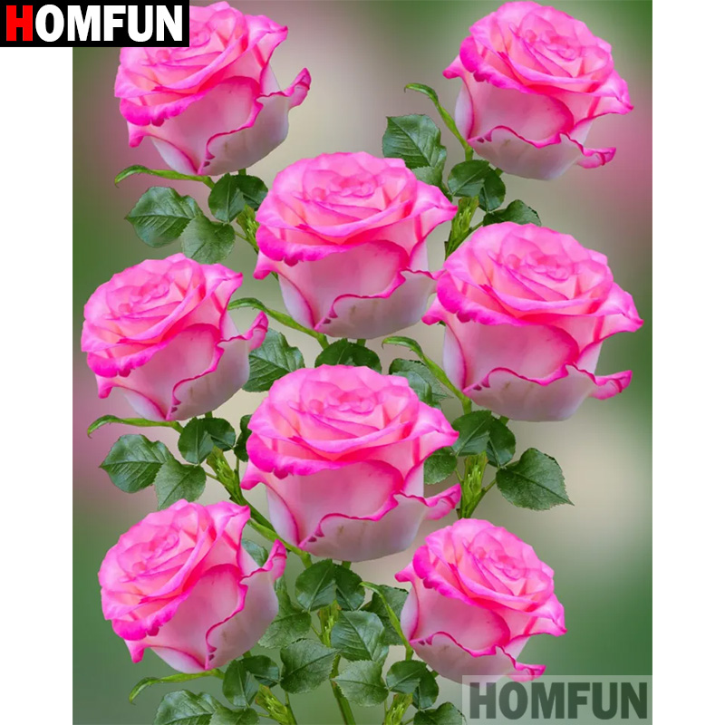 HOMFUN Kim Cương Thêu 