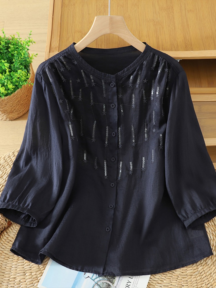 Retro Glitter Embroidery Linen - đánh giá và giá Embroidery Artist