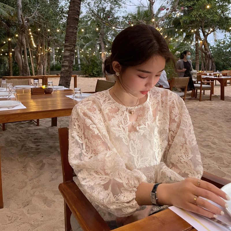 MEXZT Elegant Sheer White Shir - đánh giá và giá Embroidery Uniform