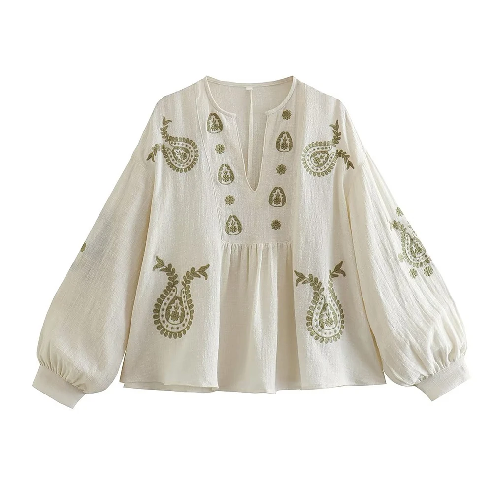 Womens New Loose Cotton Embroi - đánh giá và giá Embroidery Uniform