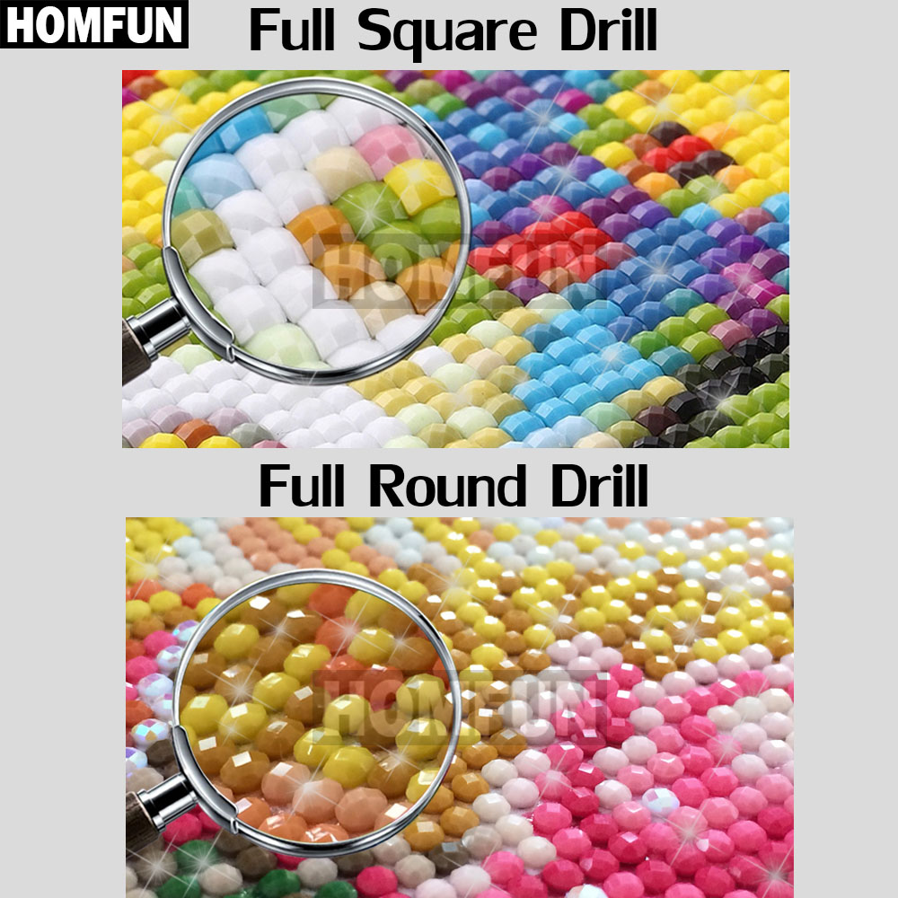 HOMFUN AB Full Diamond Embroid - đánh giá và giá Embroidery Roll Pattern