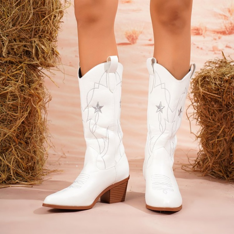 Women's Boots Mid-Calf Pointed - đánh giá và giá Embroidery Online