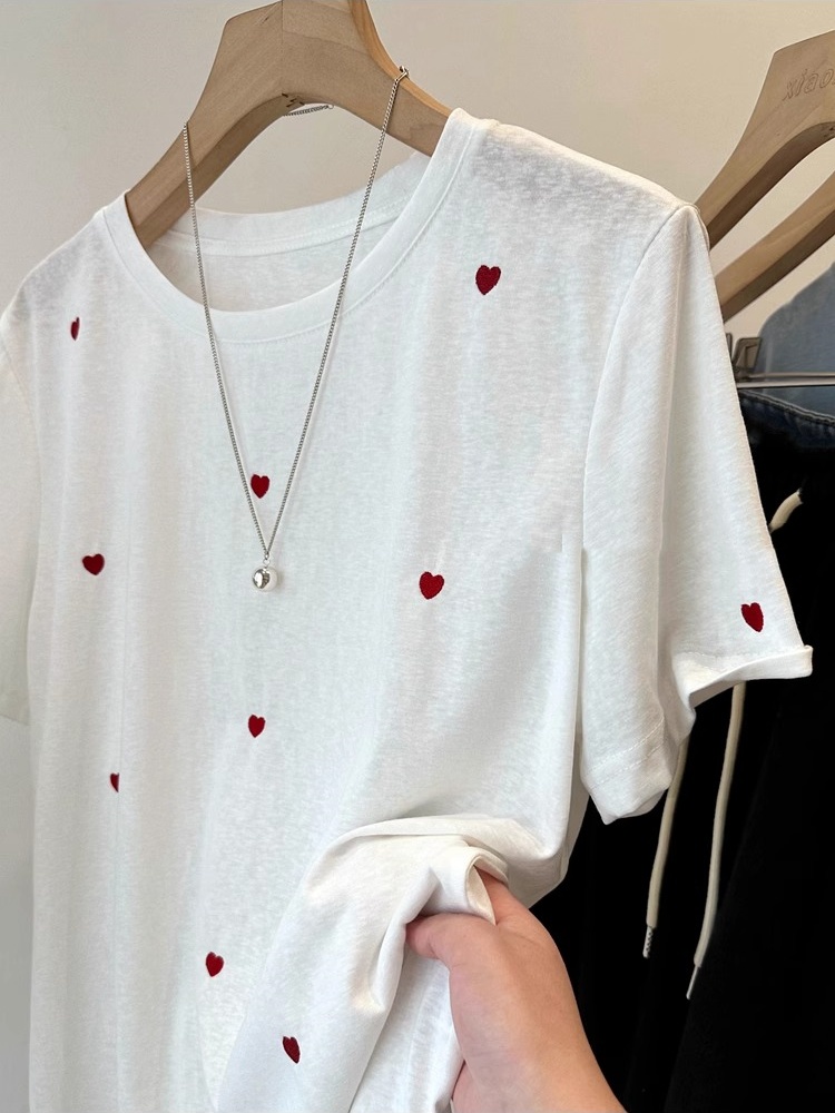 plus Size 240 Pounds Love Embr - đánh giá và giá Embroidery Cotton Shirt