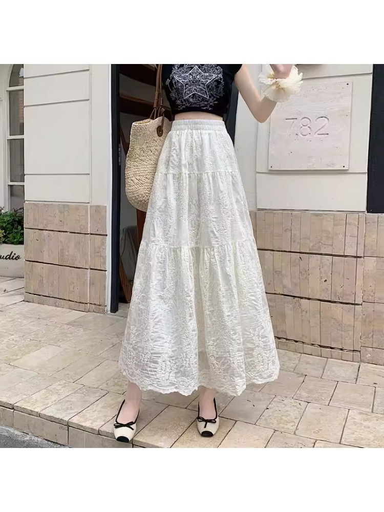 plus Size Women's High Waist A - đánh giá và giá Embroidery Skirt