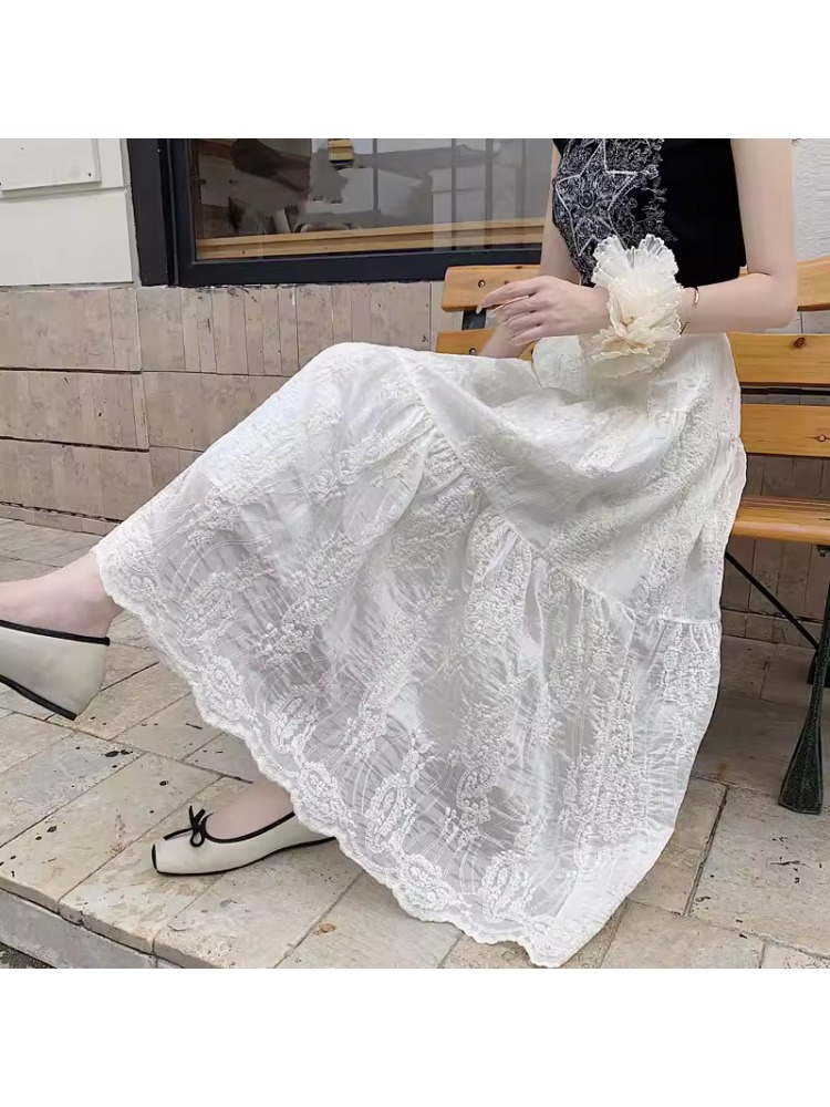 plus Size Women's High Waist A - đánh giá và giá Embroidery Skirt