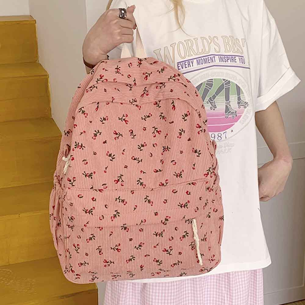 Ins Corduroy Printed Backpack, - đánh giá và giá Embroidery Name Designs
