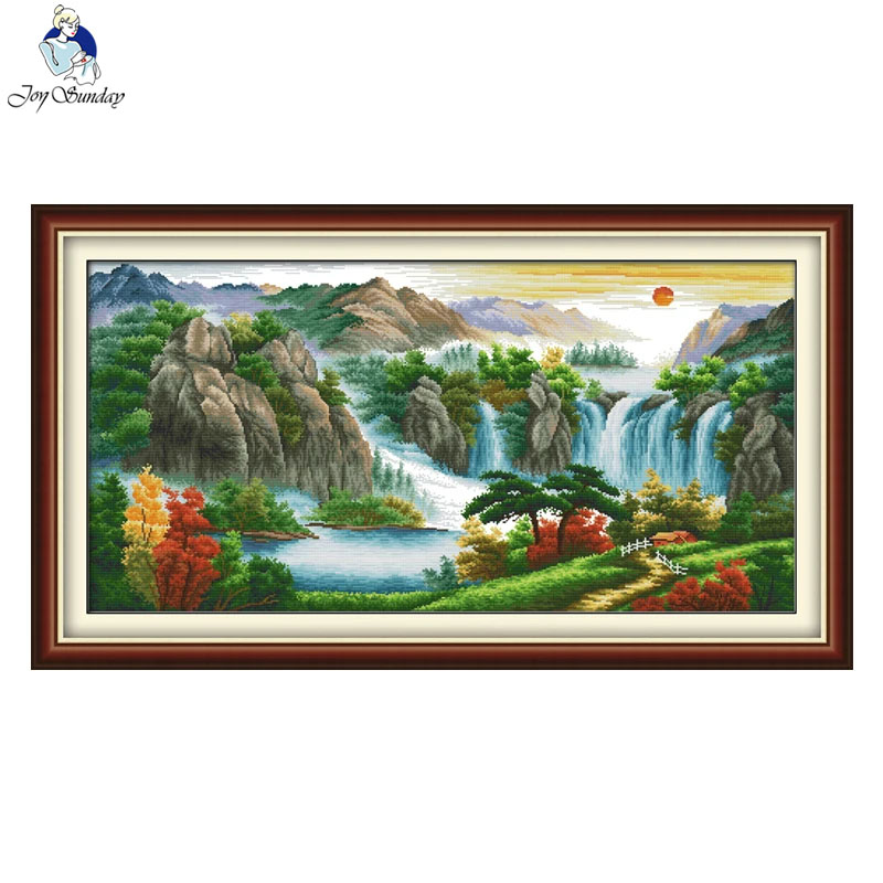 Phong Cảnh Tự Làm 14CT Thêu Bộ - đánh giá và giá Embroidery Artist