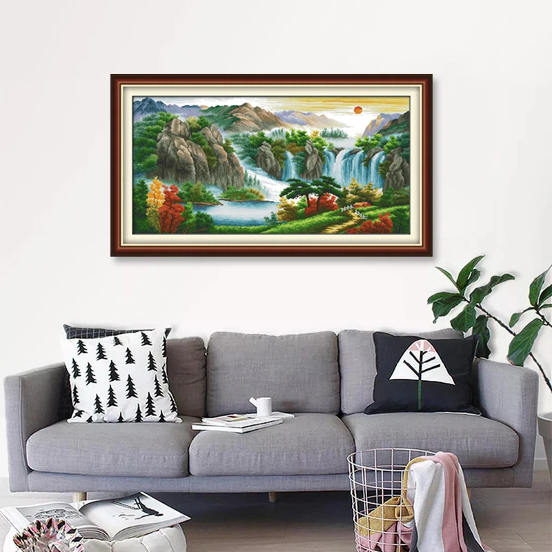 Phong Cảnh Tự Làm 14CT Thêu Bộ - đánh giá và giá Embroidery Artist