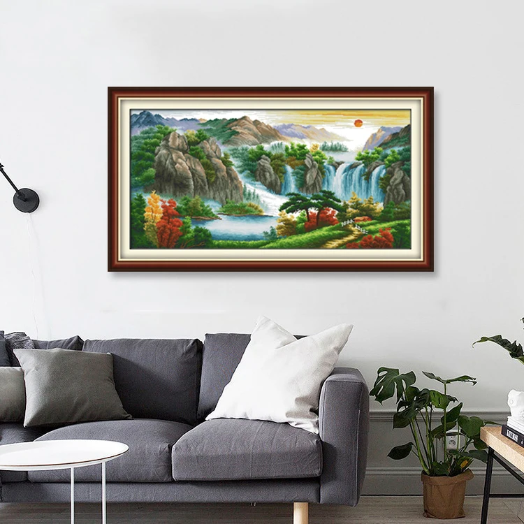Phong Cảnh Tự Làm 14CT Thêu Bộ - đánh giá và giá Embroidery Artist