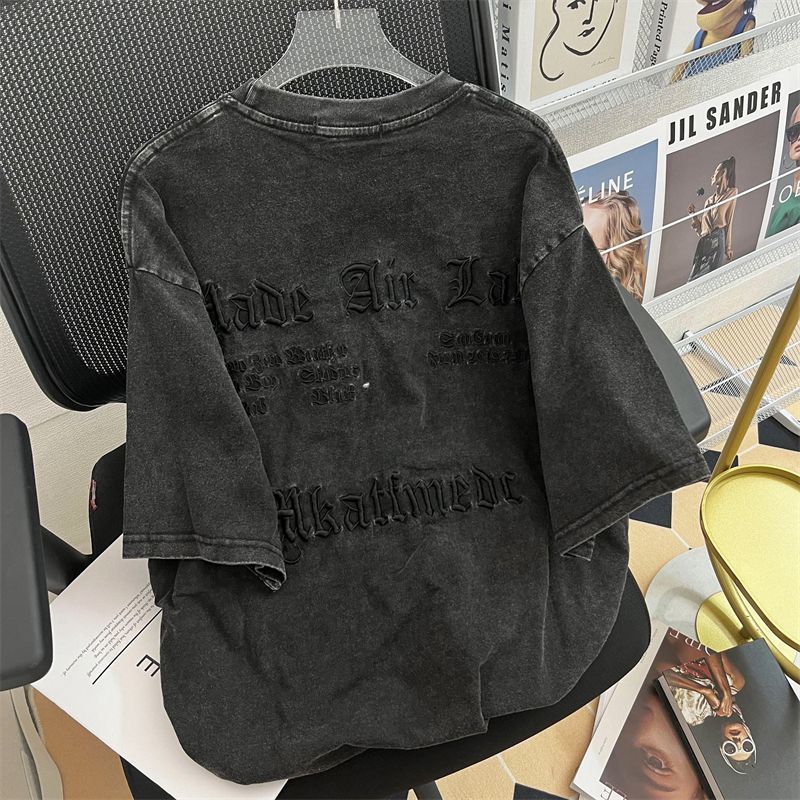 Vintage Art Classic Letter Emb - đánh giá và giá Embroidery Cotton Shirt
