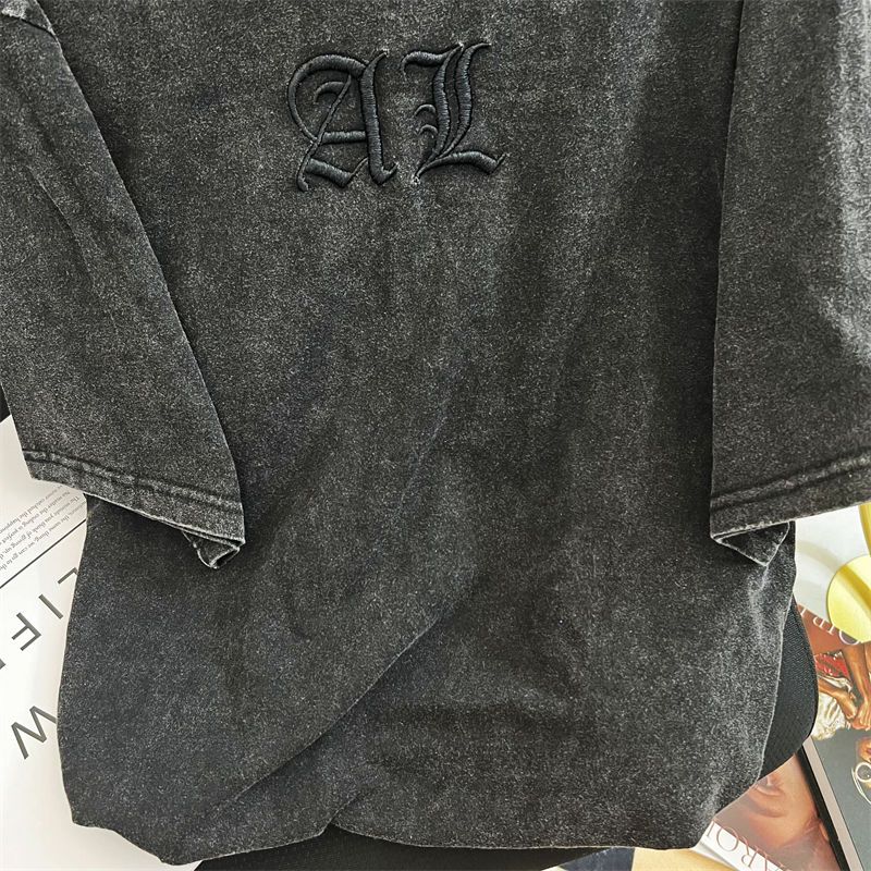 Vintage Art Classic Letter Emb - đánh giá và giá Embroidery Cotton Shirt