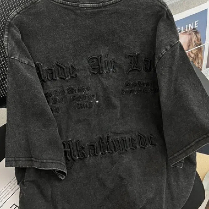 Vintage Art Classic Letter Emb - đánh giá và giá Embroidery Cotton Shirt