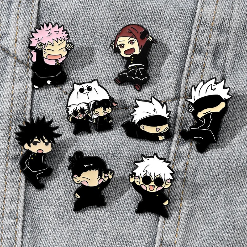 8pcs Anime Itadori Yuji Enamel - đánh giá và giá Embroidery Outfit