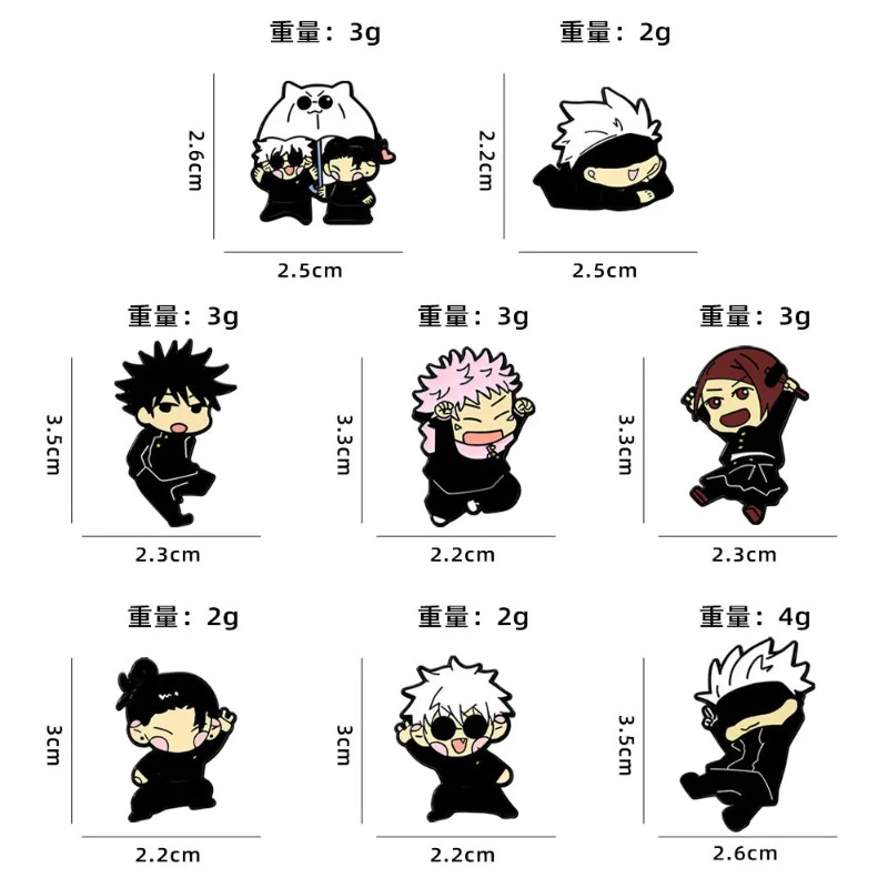 8pcs Anime Itadori Yuji Enamel - đánh giá và giá Embroidery Outfit