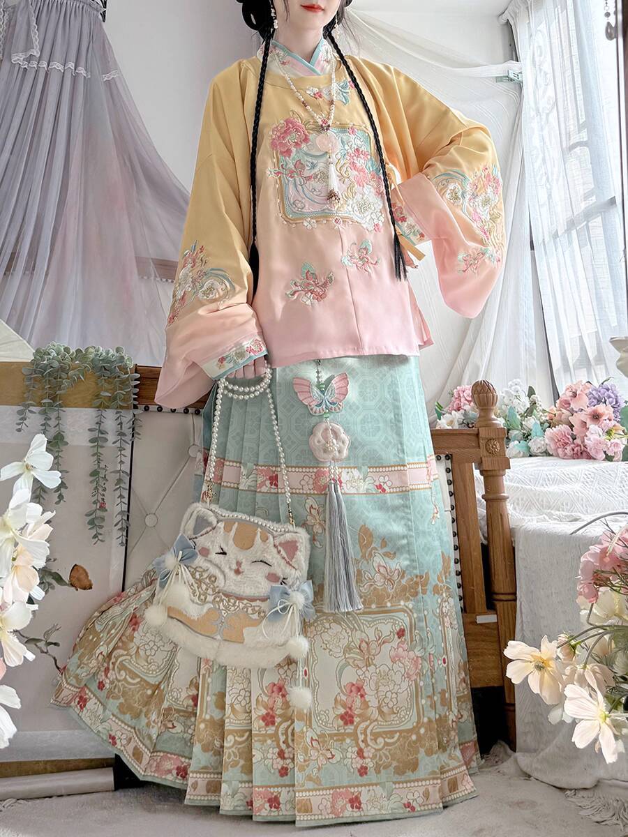 New Hanfu Women Ming System Ro - đánh giá và giá Embroidery Skirt