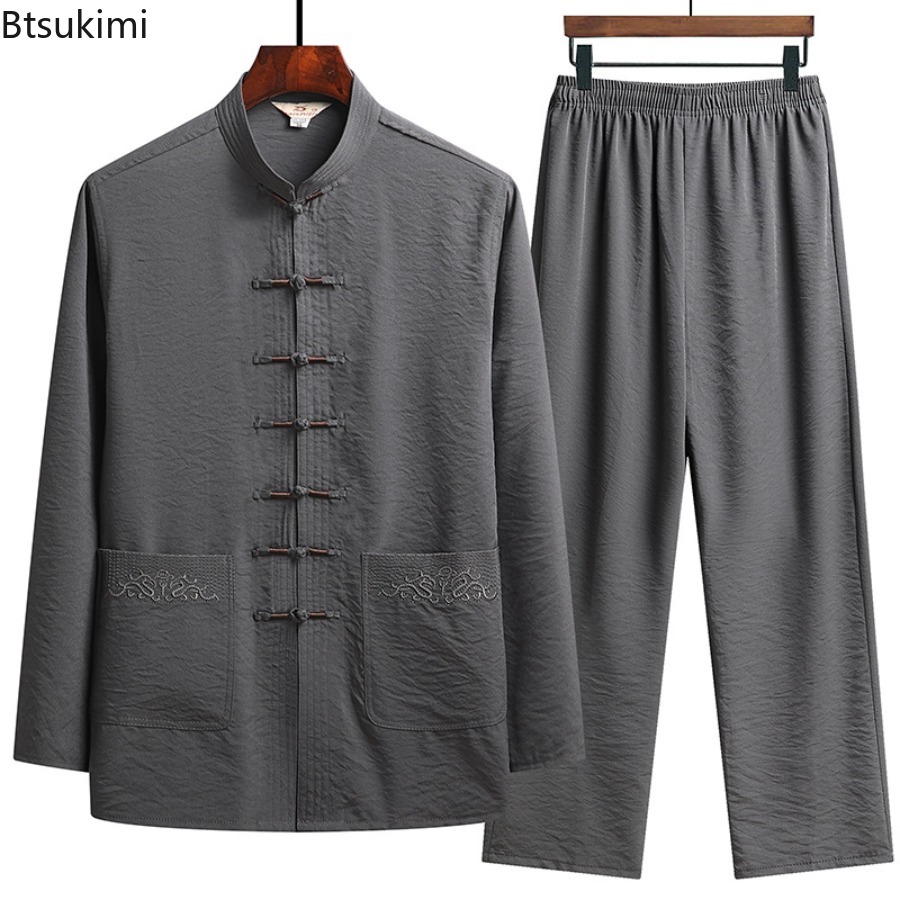 Chinese Style Set Men's Spring - đánh giá và giá Embroidery Uniform